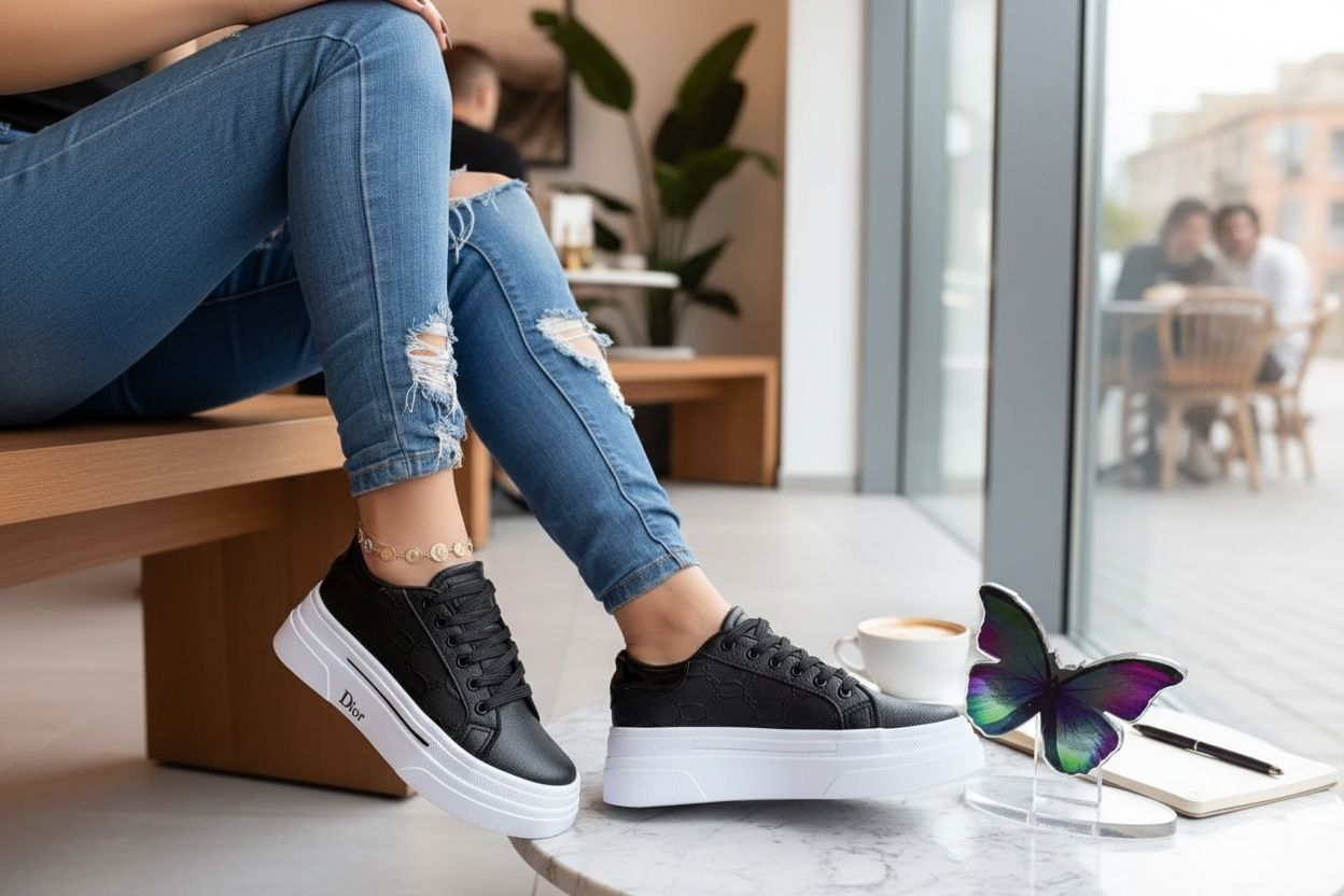 Tenis suela alta  DR dama hermosos